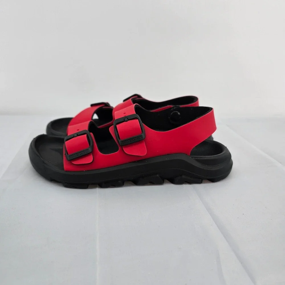 Birkenstock Mogami EVA Red Black Kids Sandals Waterproof Backstrap Size 32 Sz 1